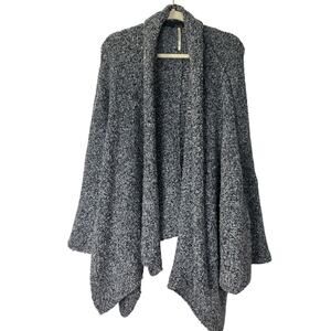 Free People Gray Open Front Cardigan
